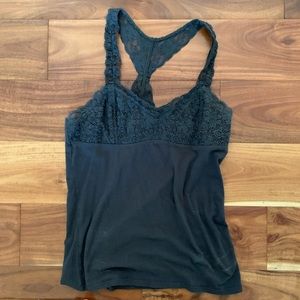 Lace racerback fitted tank